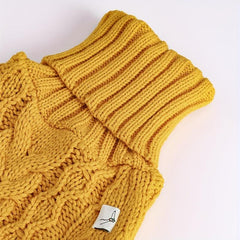 Dog Winter Thickened Sweater Knitted Turtleneck Clothes for Large Dogs