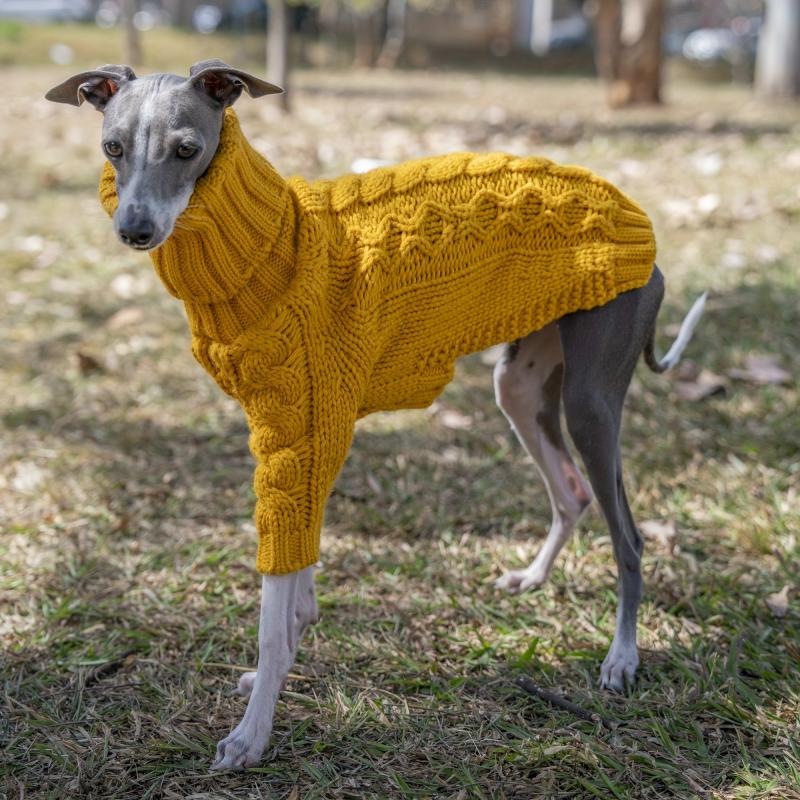 Dog Winter Thickened Sweater Knitted Turtleneck Clothes for Large Dogs