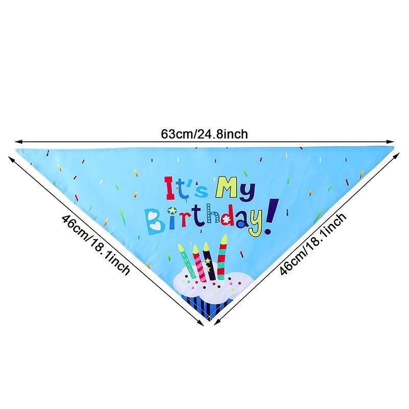 Dog Birthday Bandana Hat Scarf