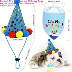 Dog Birthday Bandana Hat Scarf