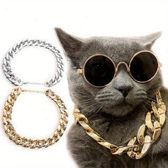 Stylish Dog Choke Chain Necklace Pet Collar for Dogs and Cats