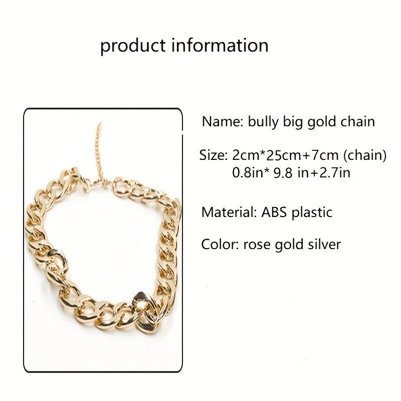 Stylish Dog Choke Chain Necklace Pet Collar for Dogs and Cats