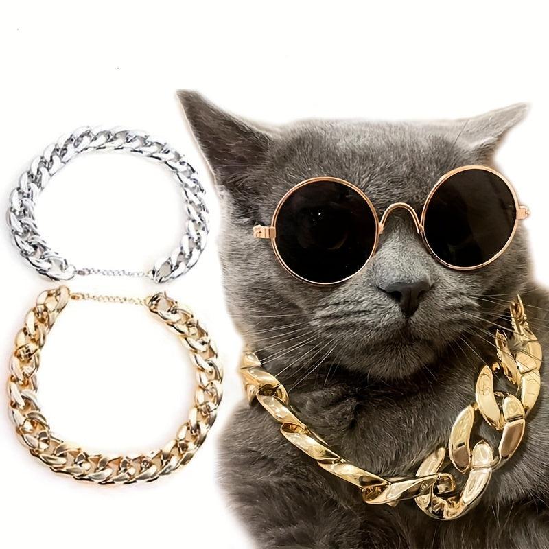 Stylish Dog Choke Chain Necklace Pet Collar for Dogs and Cats