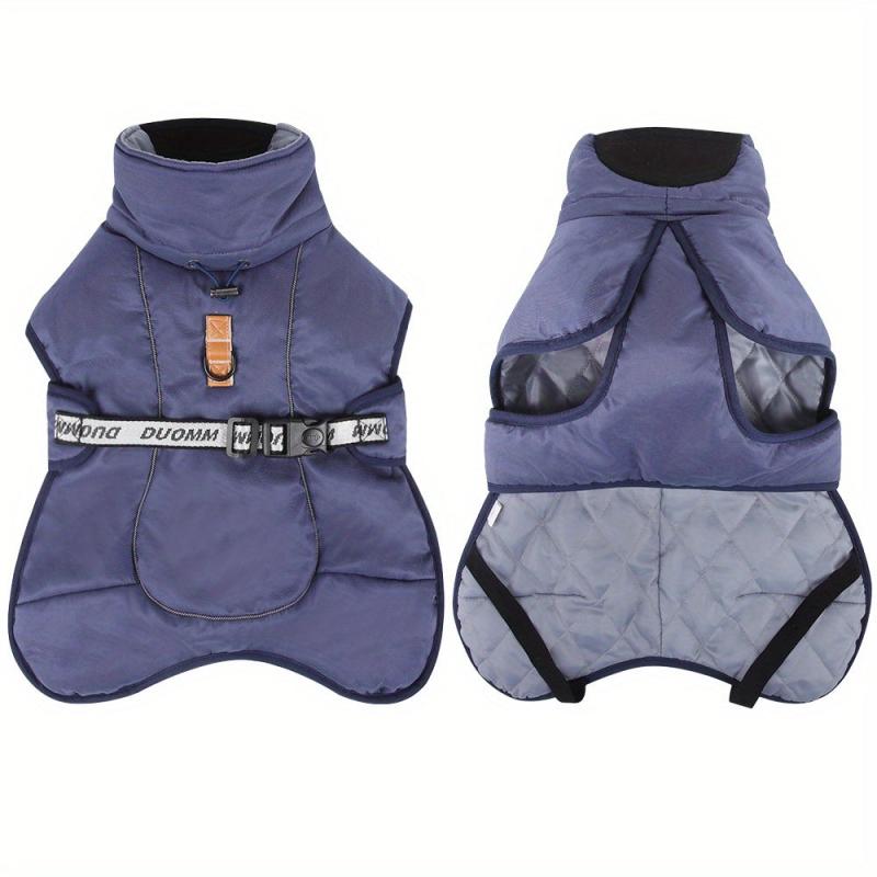 Pet Winter Cotton Dog Clothes Zipper Jacket