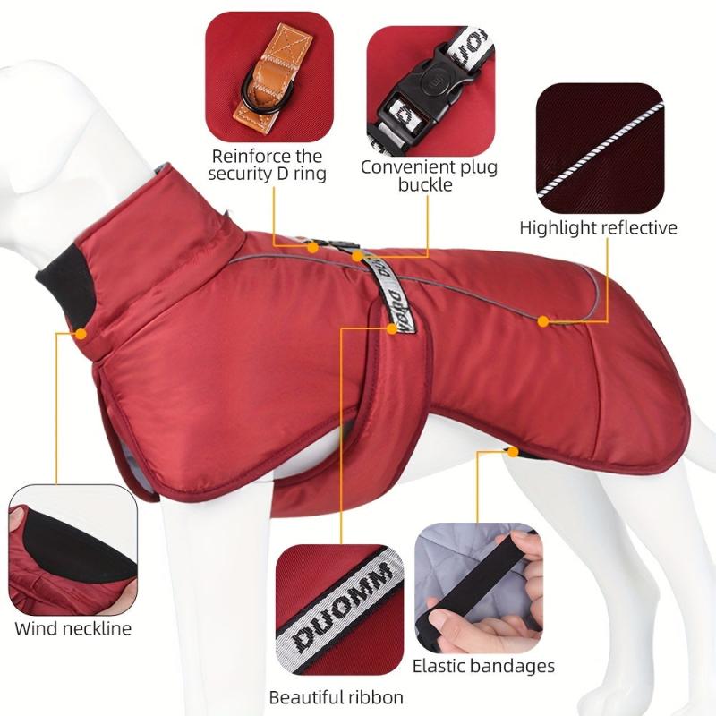 Pet Winter Cotton Dog Clothes Zipper Jacket