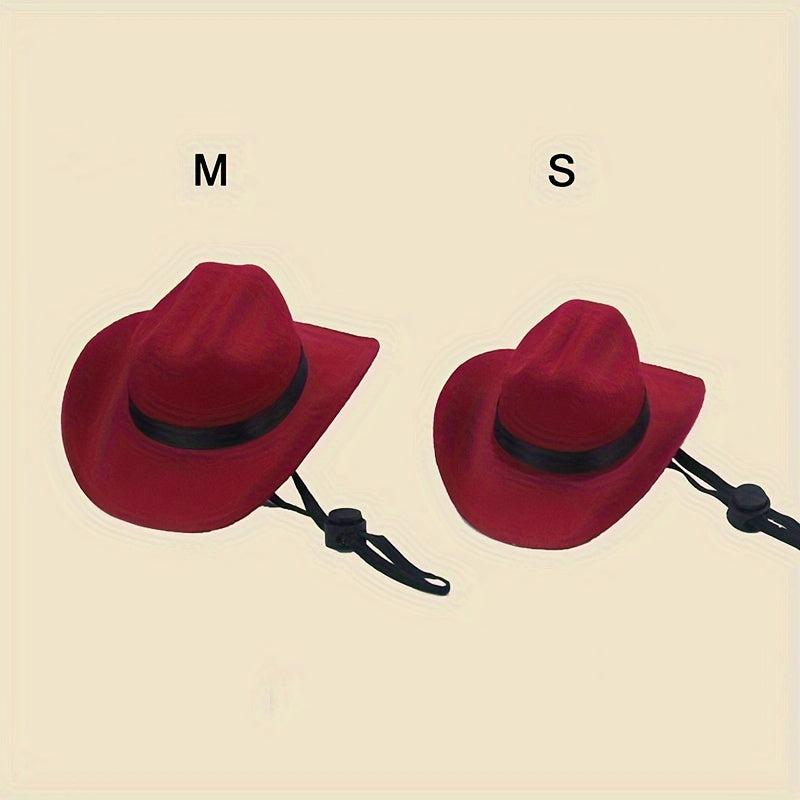 Adjustable Pet Cowboy Hat for Dogs and Cats