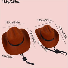 Adjustable Pet Cowboy Hat for Dogs and Cats