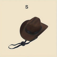 Adjustable Pet Cowboy Hat for Dogs and Cats