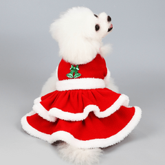 Christmas Plush Dog Dress & Santa Suit for Kittens & Puppies