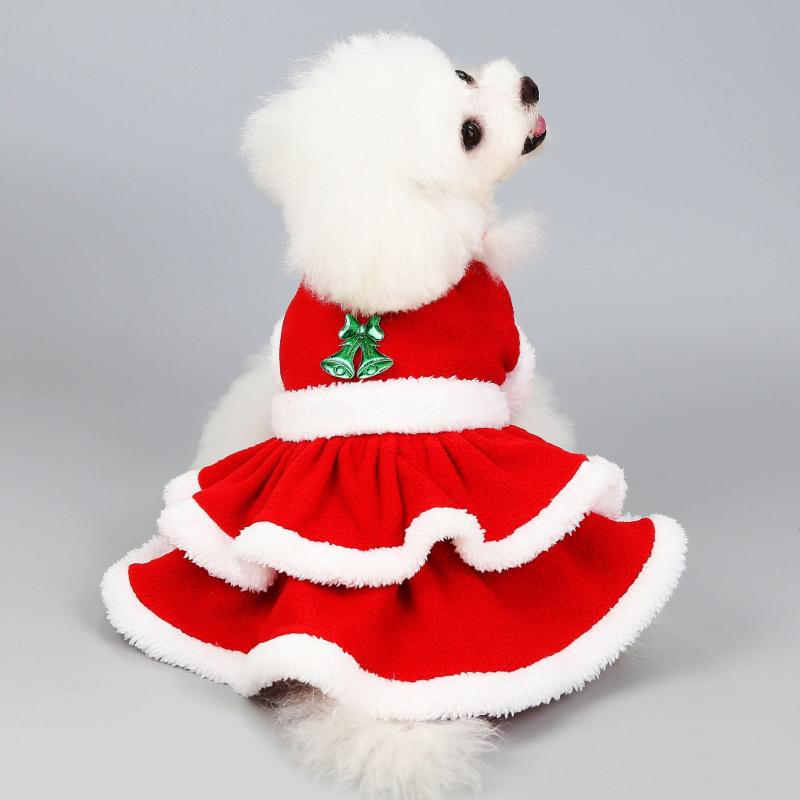 Christmas Plush Dog Dress & Santa Suit for Kittens & Puppies