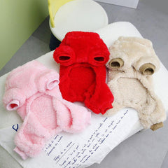 Pet Bear Dog Pajamas Winter Warm Dog Clothes For Small Dogs Costume