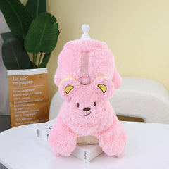 Pet Bear Dog Pajamas Winter Warm Dog Clothes For Small Dogs Costume