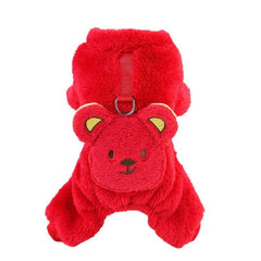 Pet Bear Dog Pajamas Winter Warm Dog Clothes For Small Dogs Costume