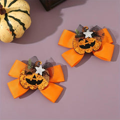 Halloween Pet Hair Clip Pumpkin Decor Dog Hairpin