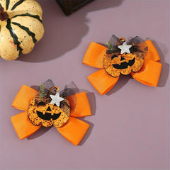 Halloween Pet Hair Clip Pumpkin Decor Dog Hairpin