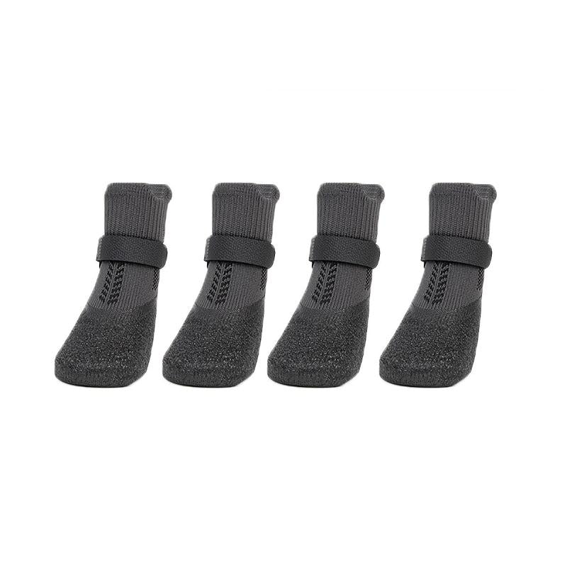 4pcs Soft Rubber Dog Shoes Breathable Comfortable Dog Foot Covers