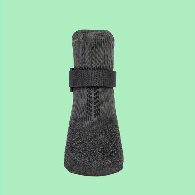4pcs Soft Rubber Dog Shoes Breathable Comfortable Dog Foot Covers