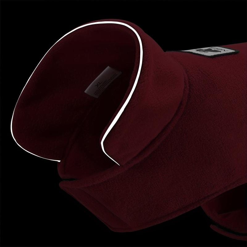 Windproof Plush Dog Sports Vest Clothes Night Reflective Pet Warm Jacket