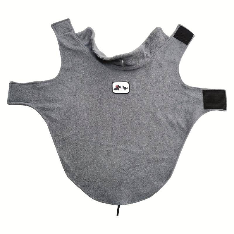Windproof Plush Dog Sports Vest Clothes Night Reflective Pet Warm Jacket