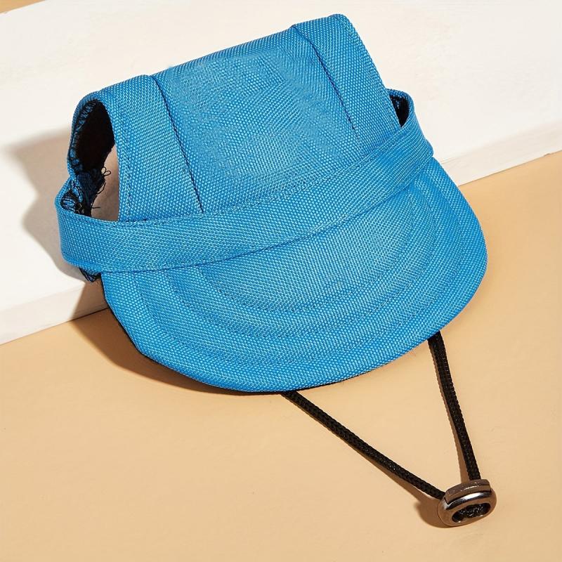 Dog Canvas Baseball Cap with Ear Holes for Large Dogs