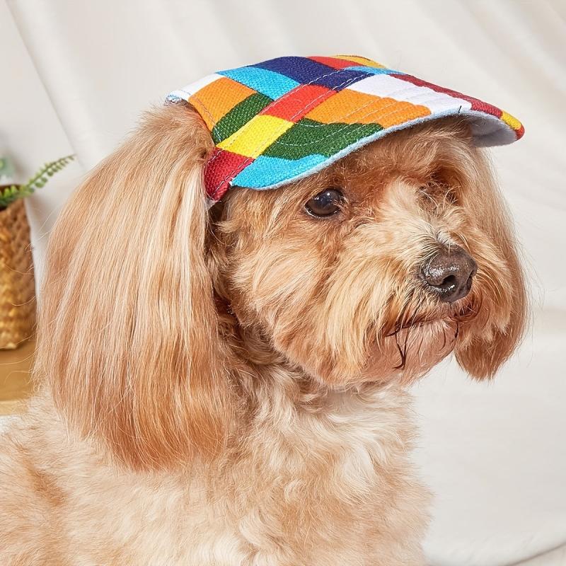 Dog Canvas Baseball Cap with Ear Holes for Large Dogs