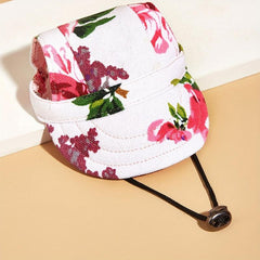 Dog Canvas Baseball Cap with Ear Holes for Large Dogs