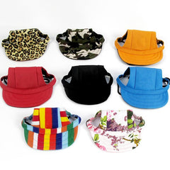 Dog Canvas Baseball Cap with Ear Holes for Large Dogs