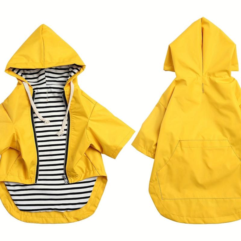 Reflective Raincoat for Dogs w/ Zipper & Hood
