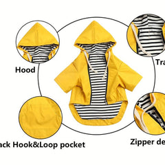 Reflective Raincoat for Dogs w/ Zipper & Hood