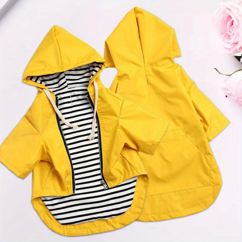 Reflective Raincoat for Dogs w/ Zipper & Hood