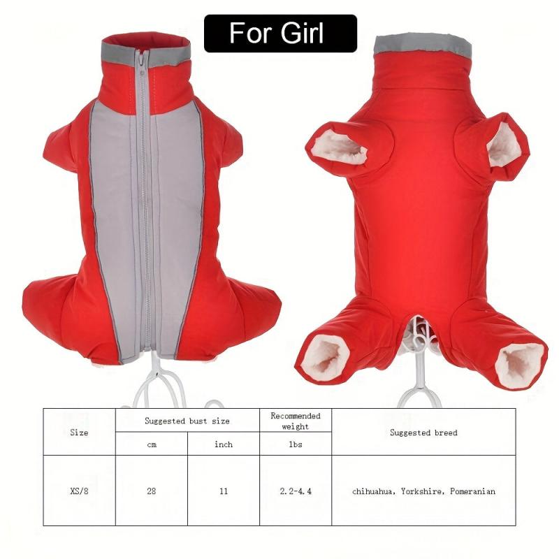 Winter Dog Coat Waterproof Windproof Reflective Jacket for Small Medium Dogs
