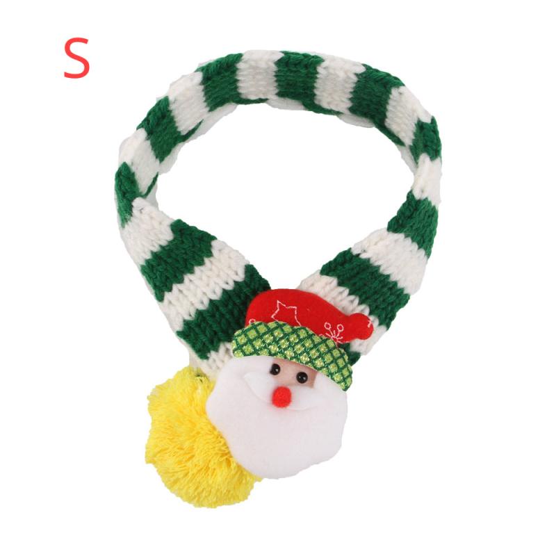 Christmas Pet Striped Knitted Scarf for Dogs Cats