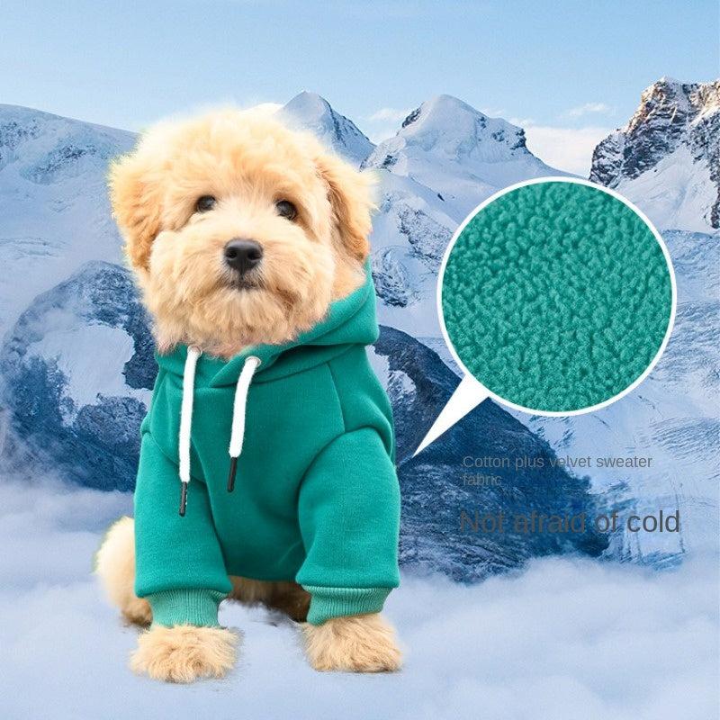 Pet Hooded Sweater Soft Warm Dog Clothes For Small And Medium Dogs