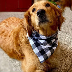 Christmas Pet Bandana Scarf Plaid Festive Design for Dogs Cats