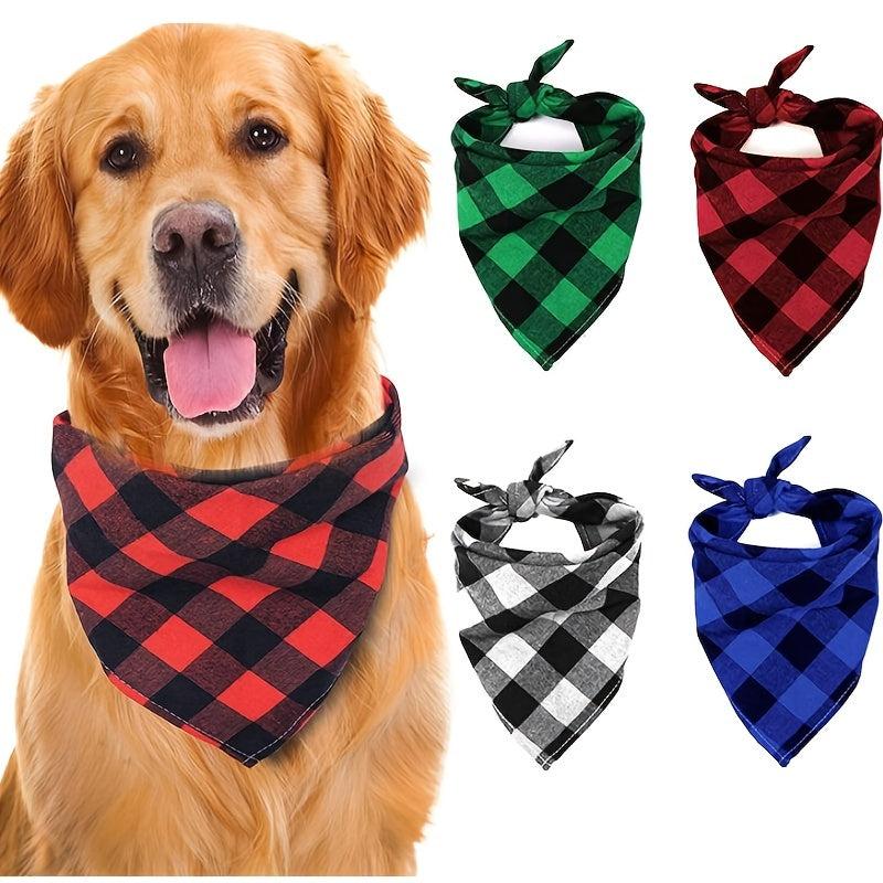 Christmas Pet Bandana Scarf Plaid Festive Design for Dogs Cats