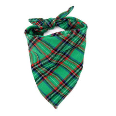 Christmas Pet Bandana Scarf Plaid Festive Design for Dogs Cats