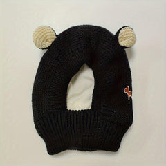 Dog Rabbit Ear Knitted Hat for Warmth & Comfort