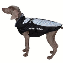 Reflective Warm Collar Jacket Waterproof Windbreaker Coat for Medium Large Dog