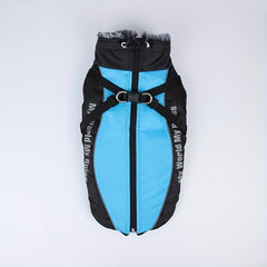 Reflective Warm Collar Jacket Waterproof Windbreaker Coat for Medium Large Dog