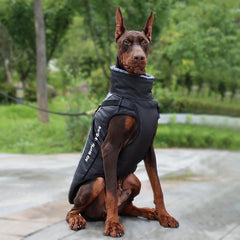 Reflective Warm Collar Jacket Waterproof Windbreaker Coat for Medium Large Dog