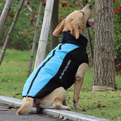 Reflective Warm Collar Jacket Waterproof Windbreaker Coat for Medium Large Dog