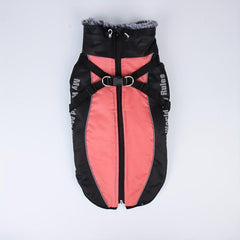 Reflective Warm Collar Jacket Waterproof Windbreaker Coat for Medium Large Dog