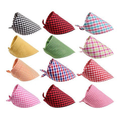 Classic Plaid Dog Bandana Christmas Pet Accessories