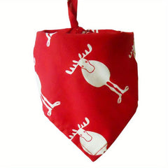 Christmas Pet Bandanas Santa & Tree Graphic Scarf Holiday Bib for Pets