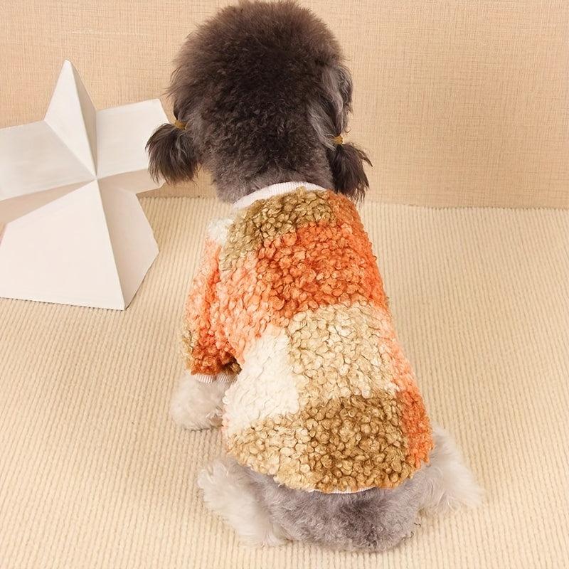 Block Pet Lamb Fleece Sweater For Winter Dog Clothes