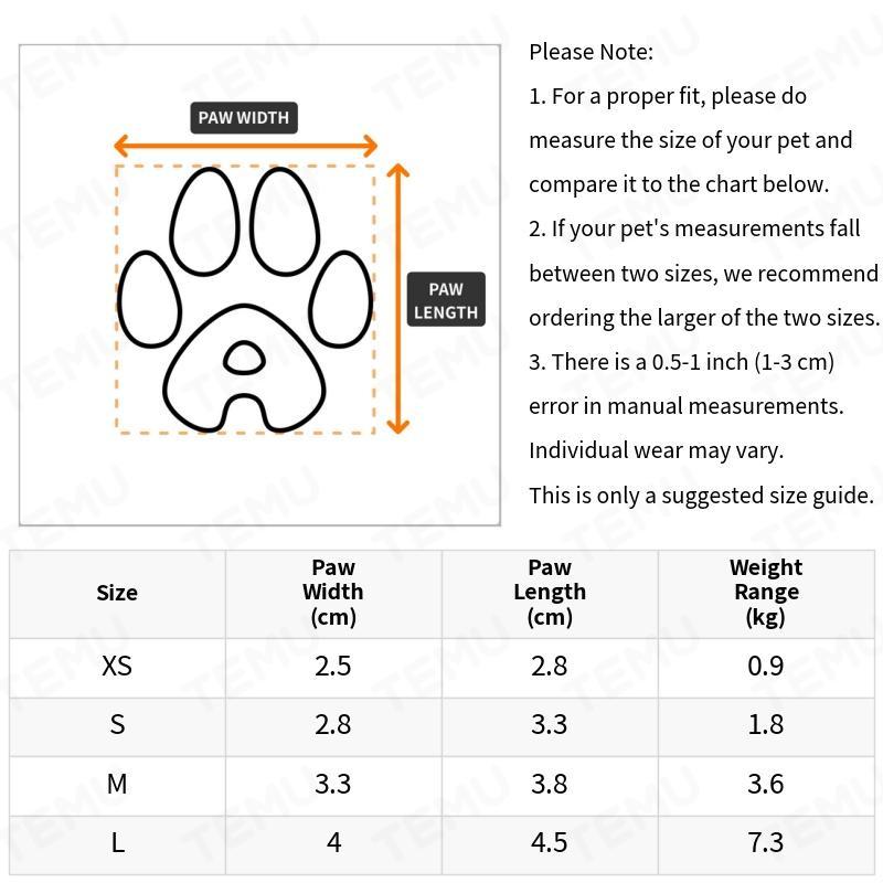 4pcs Cartoon Dog Sock Shoes Non-slip Waterproof Boots for Small and Medium Dogs
