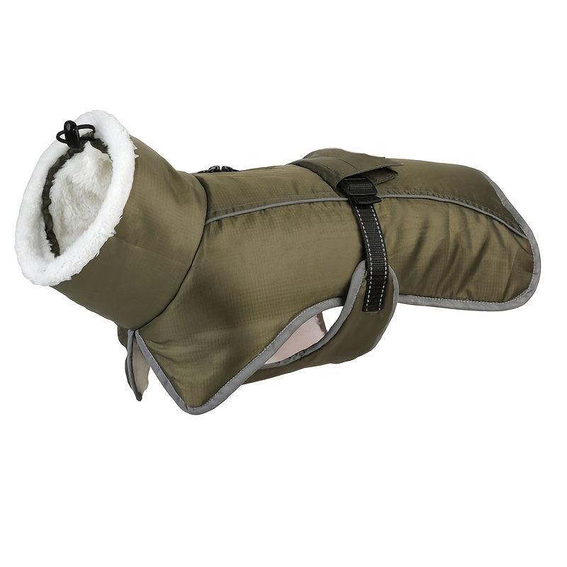 Winter Dog Coat Waterproof Warm Dog Turtleneck Reflective Jacket