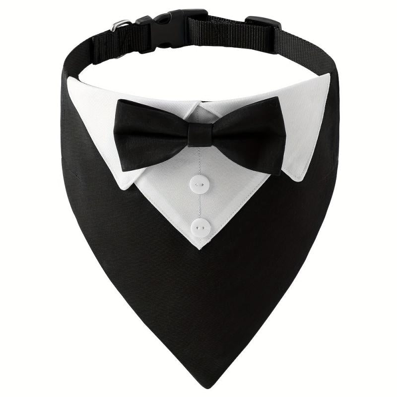 Bowknot Decorated Pet Bandana for Cats and Dogs Wedding Suit