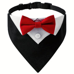 Bowknot Decorated Pet Bandana for Cats and Dogs Wedding Suit