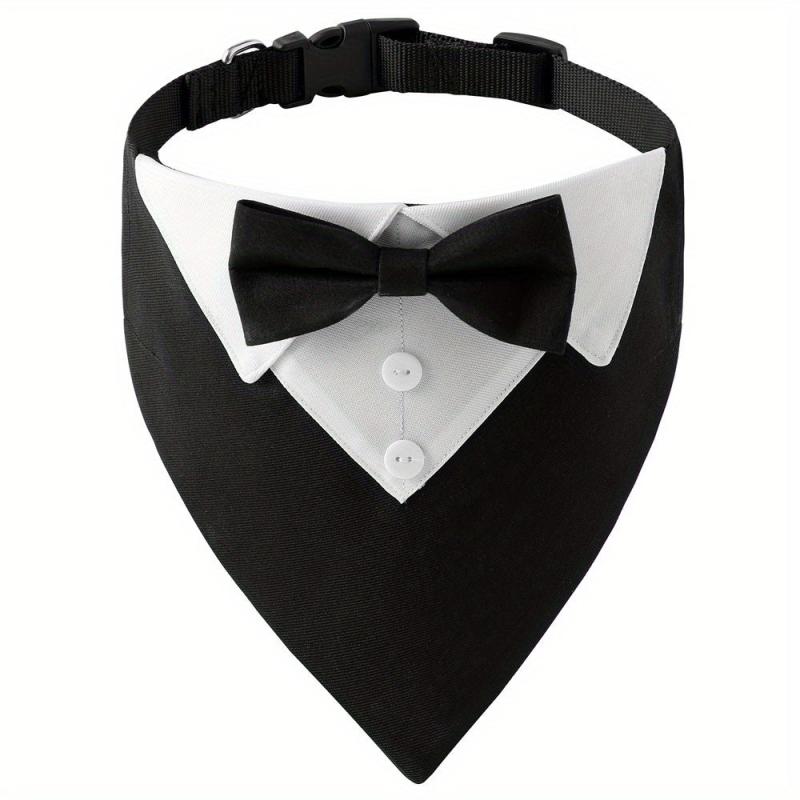Bowknot Decorated Pet Bandana for Cats and Dogs Wedding Suit